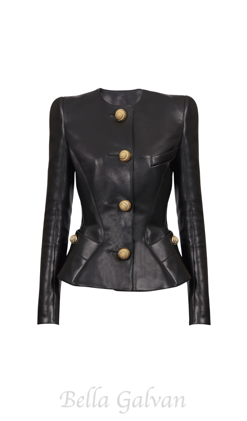 Flowering Girl Women Lambskin leather peplum jacket