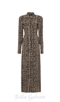 Flowering Girl Women Filis Snake Print Maxi Shirt Dress