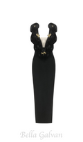 Flowering Girl Women ruffled top with gold accents maxi dress