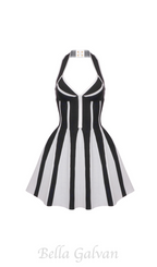 Flowering Girl Women Kriaden Flared Halter Knit Mini Dress