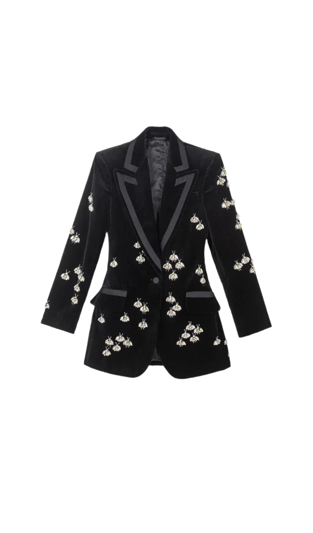 Flowering Girl Women Sibyl Black Bee Diamond Blazer Mini Dress