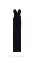 Flowering Girl Women hermosa silk strapless bow gown in black