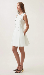 Flowering Girl Women Lili Crystal button-embellished mini dress