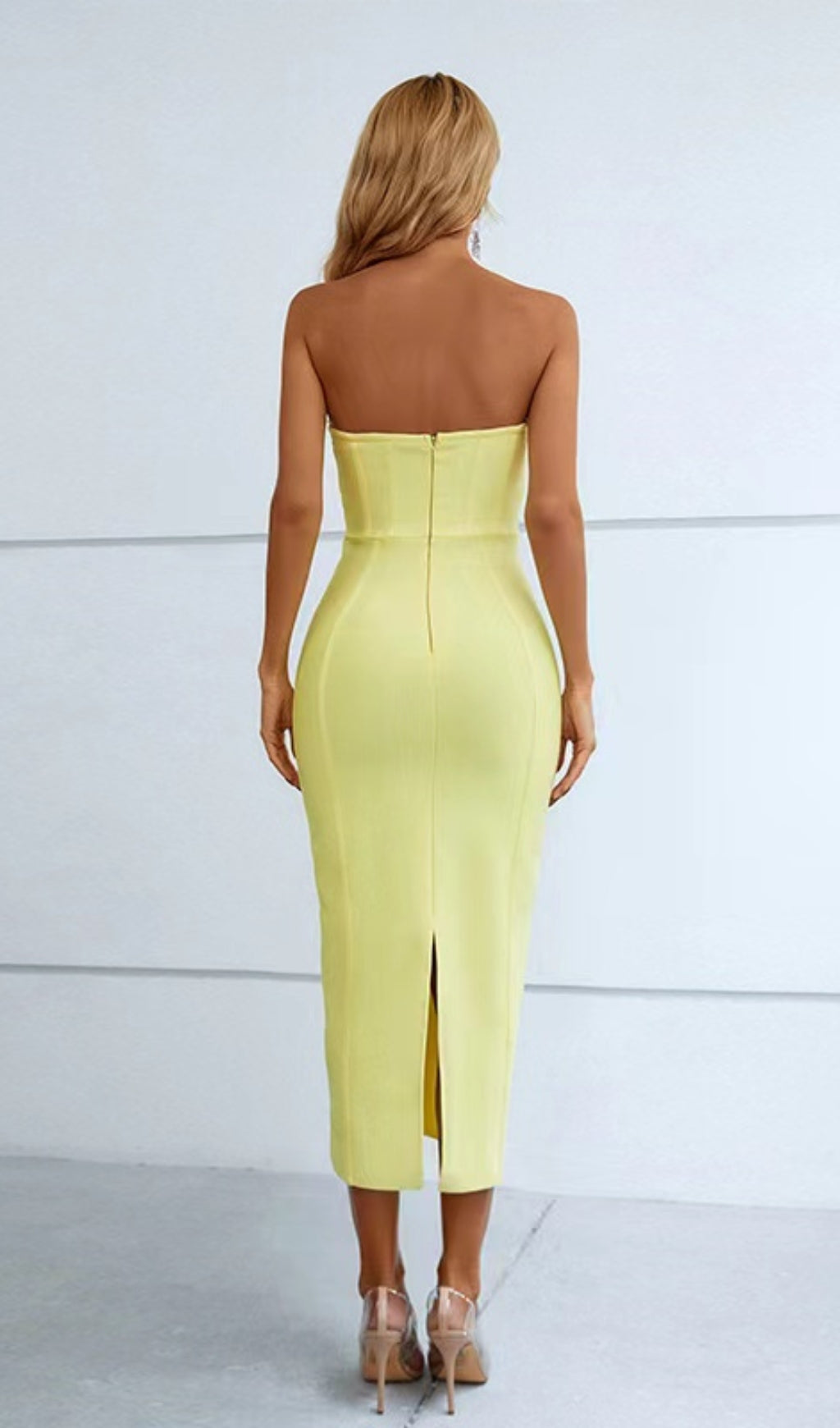 Flowering Girl Women Patchwork Strapless Bandage Dress
