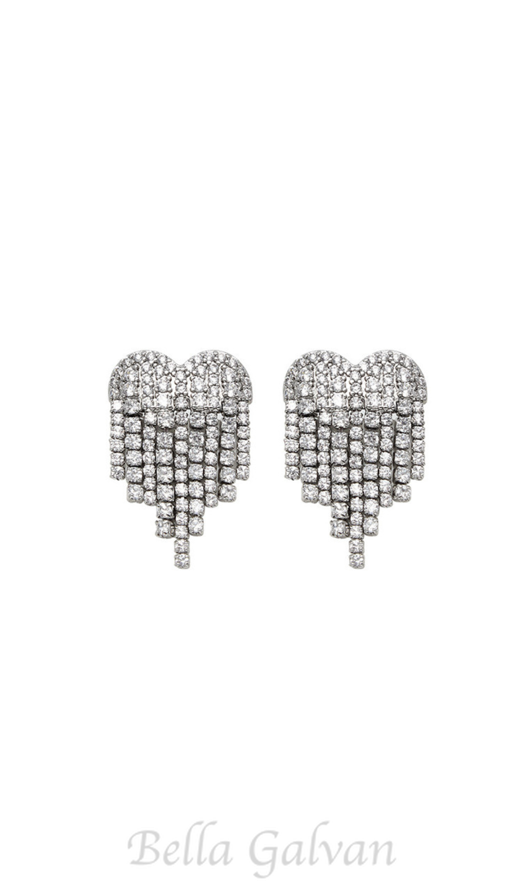 Flowering Girl Women Heart Tassel Earrings