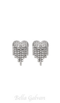 Flowering Girl Women Heart Tassel Earrings