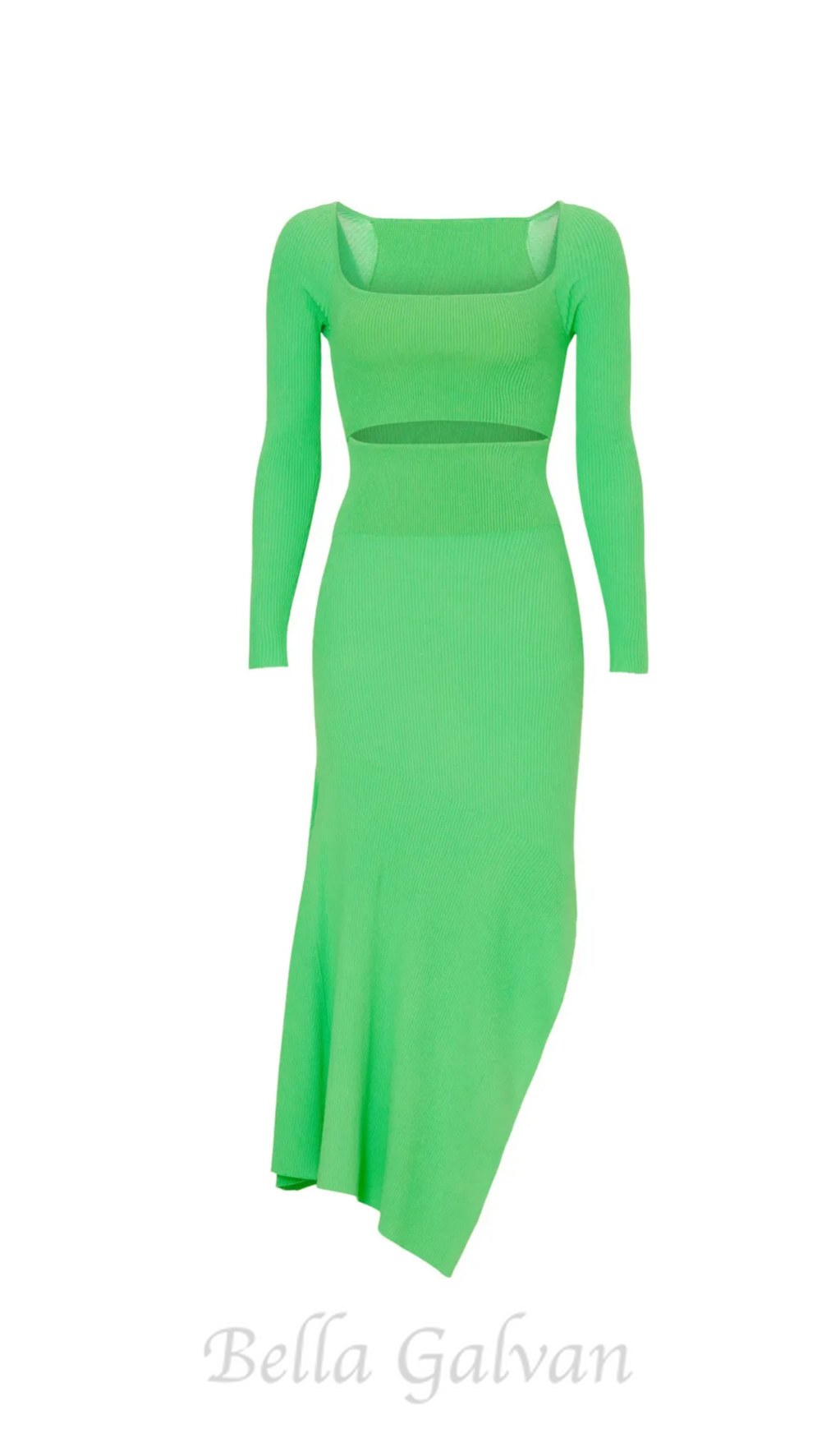 Flowering Girl Women tiffany long sleeve cutout cocktail dress in green