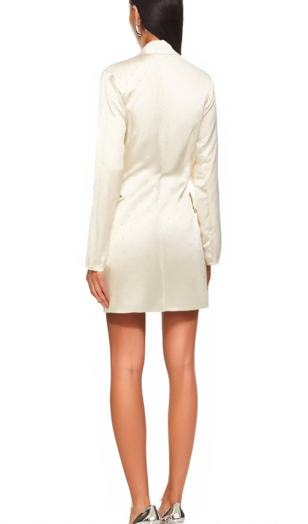 Flowering Girl Women Chiara studded satin mini blazer dress