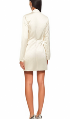 Flowering Girl Women Chiara studded satin mini blazer dress