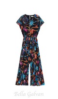 Flowering Girl Women Printed jumpsuit in pleated georgette