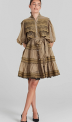 Flowering Girl Women Inès lace cut-out layered mini dress