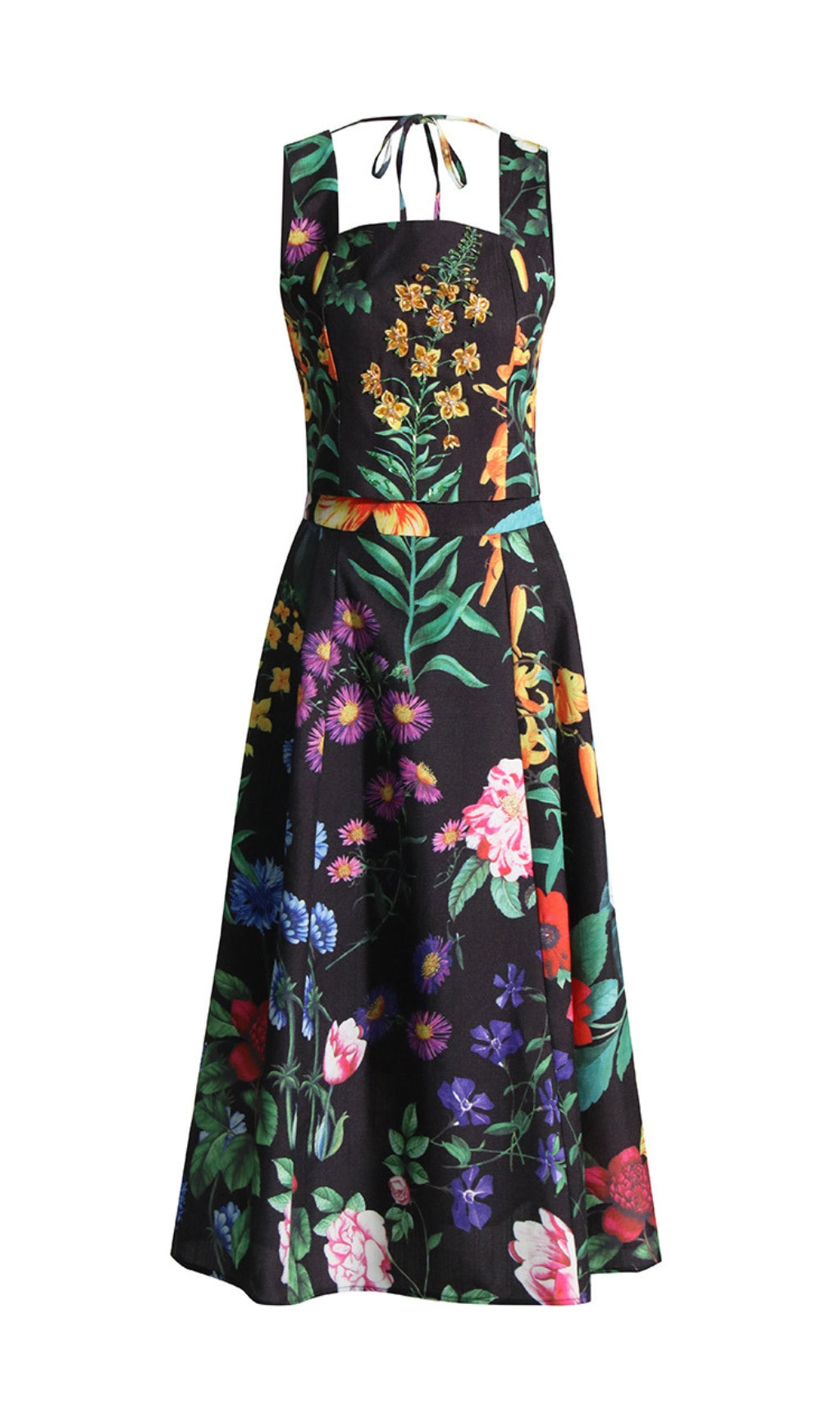 Flowering Girl Women Flower Print Two Pieces Set