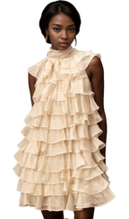 Flowering Girl Women Jessica tiered flounce sleeveless mini dress