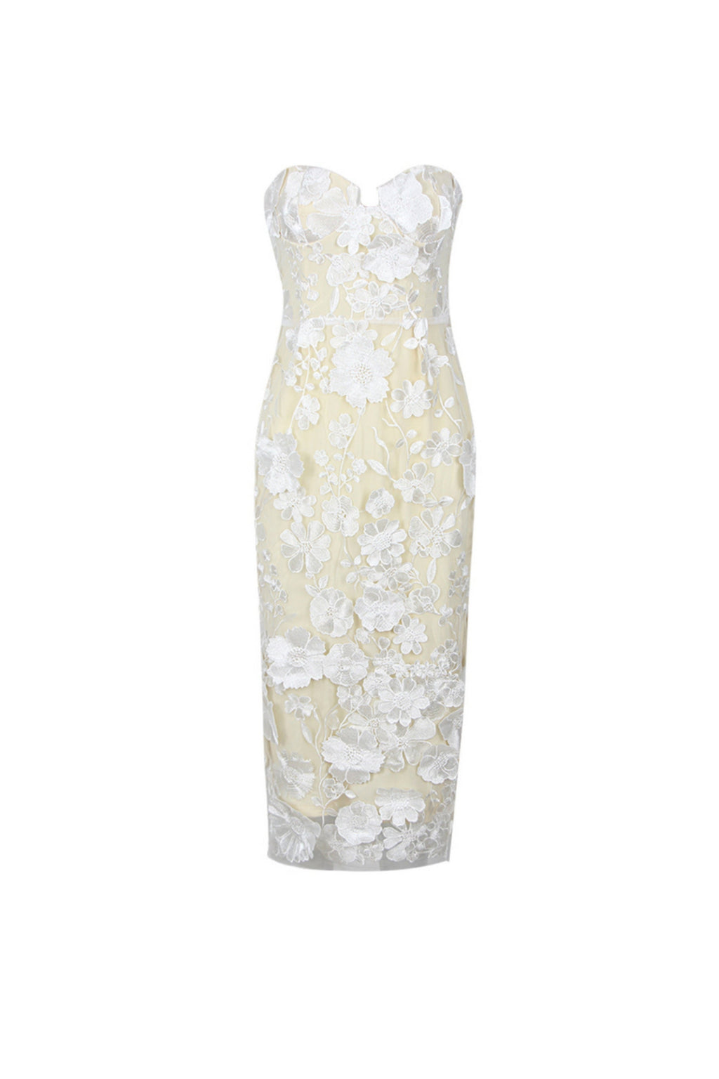Flowering Girl Women Strapless Jasmine Midi Dress