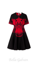 Flowering Girl Women Jacquard-knit mini dress in black