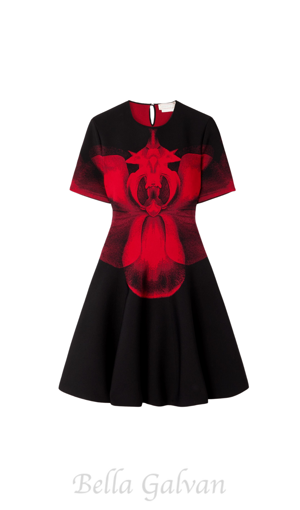 Flowering Girl Women Jacquard-knit mini dress in black