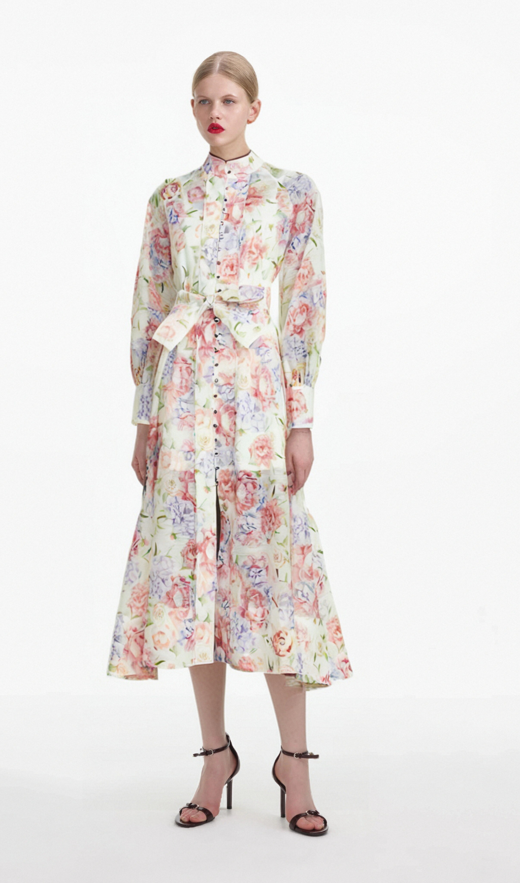 Flowering Girl Women Éliane floral-print flared midi dress