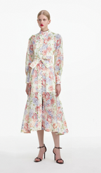 Flowering Girl Women Éliane floral-print flared midi dress