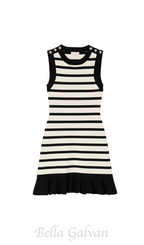 Flowering Girl Women striped knit mini dress