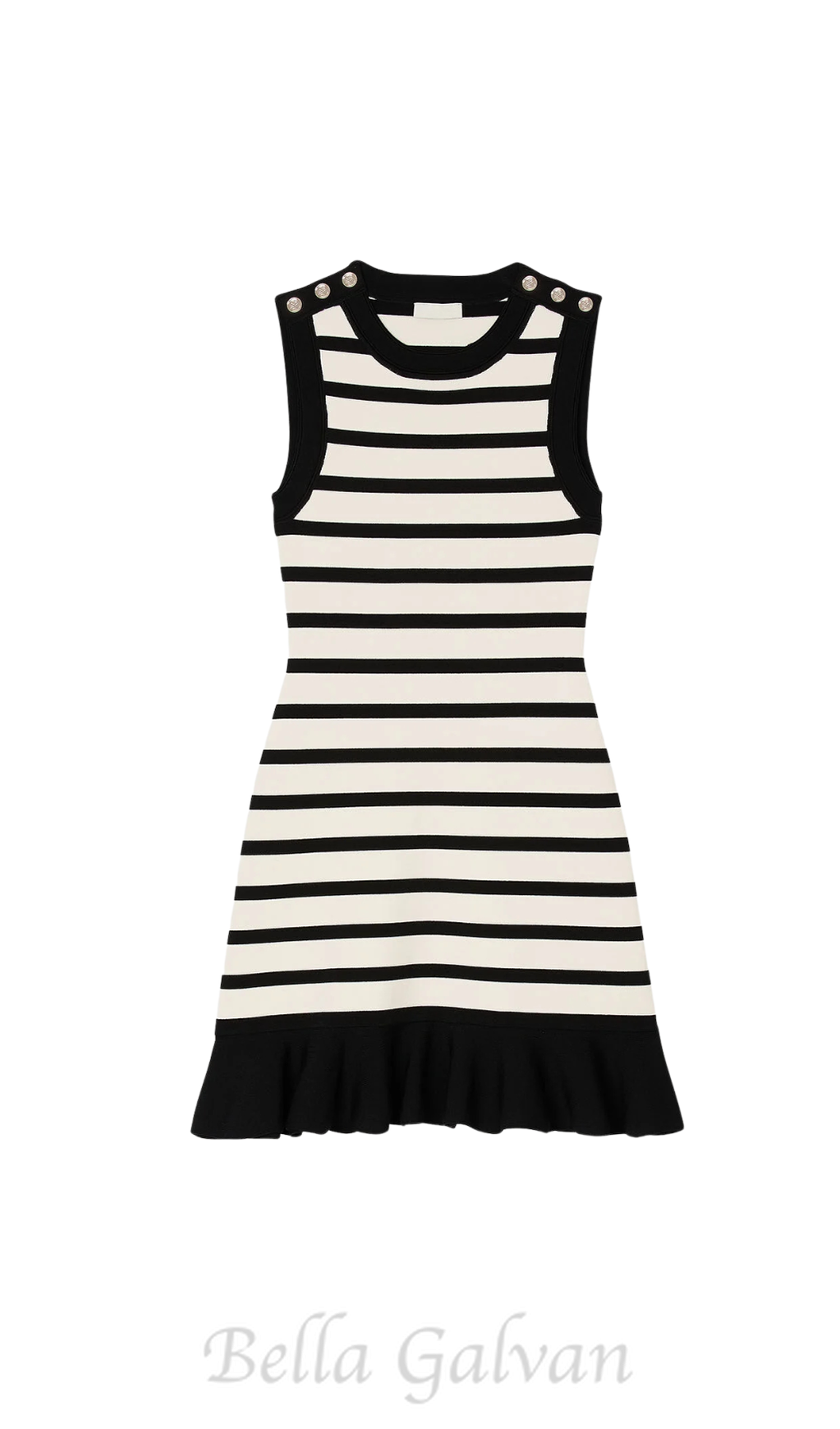 Flowering Girl Women striped knit mini dress