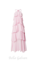Flowering Girl Women layer-embellished Neckholder maxi dress in pink