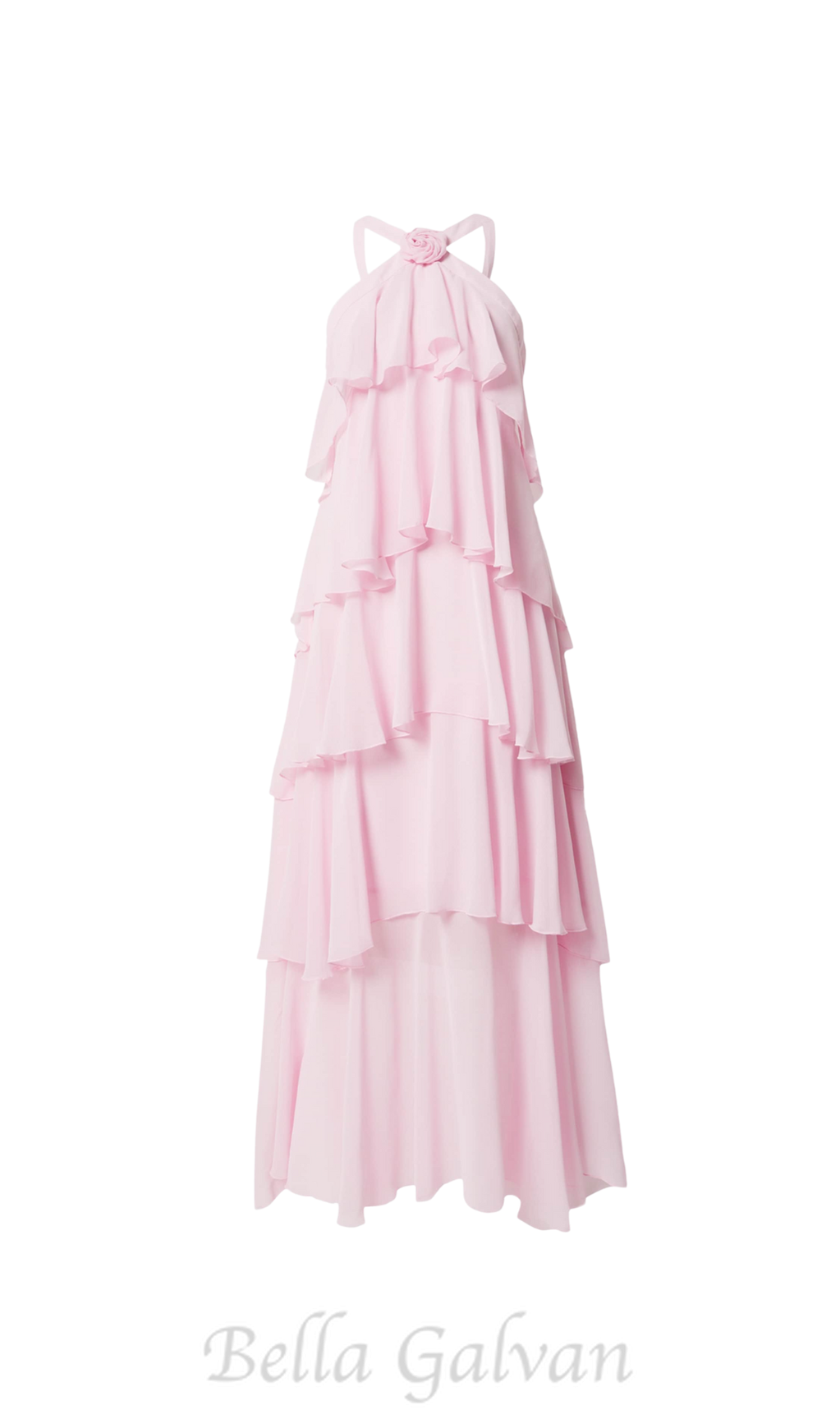 Flowering Girl Women layer-embellished Neckholder maxi dress in pink