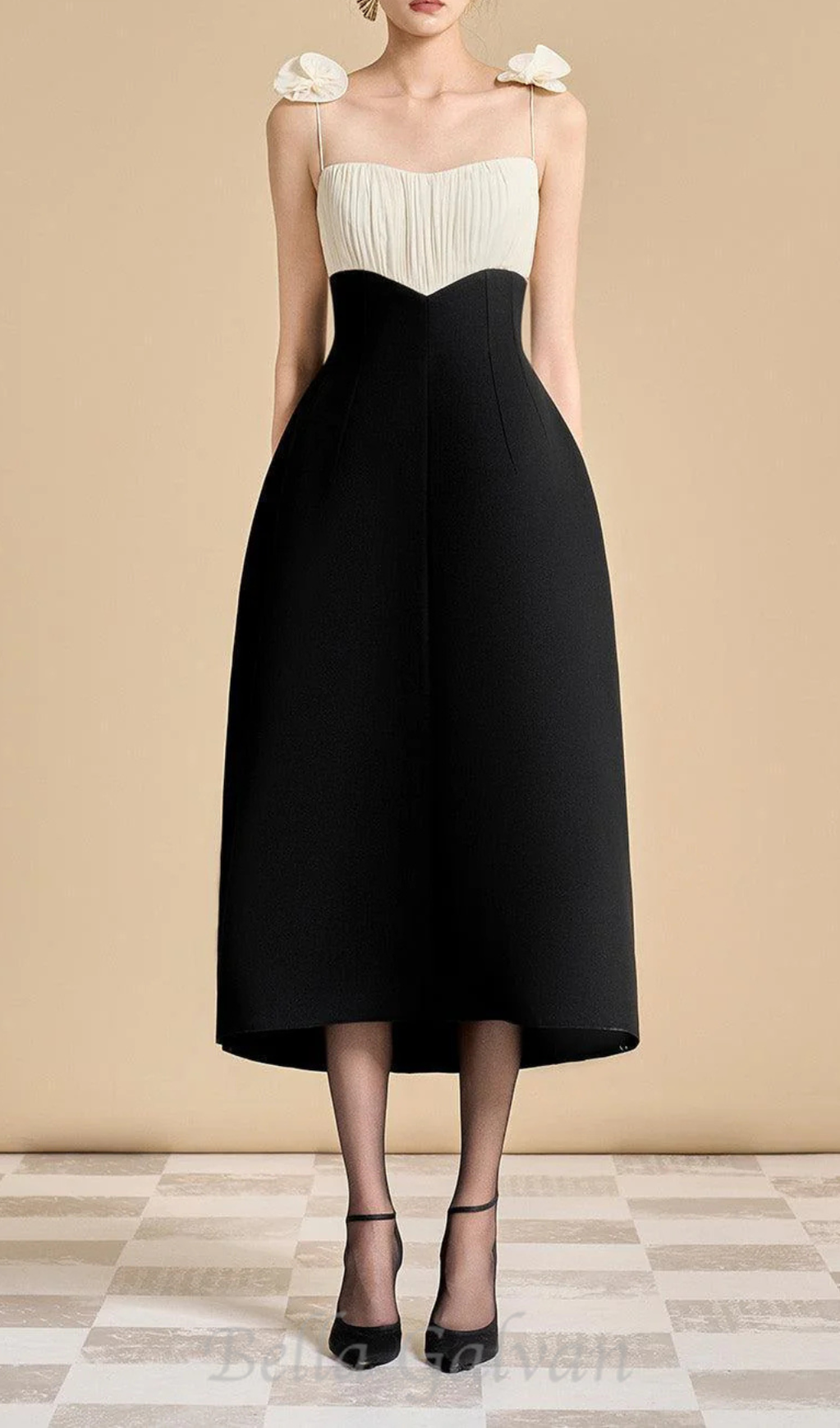 Flowering Girl Women Hyacinth A-line Spaghetti Strap Polyester Midi Dress