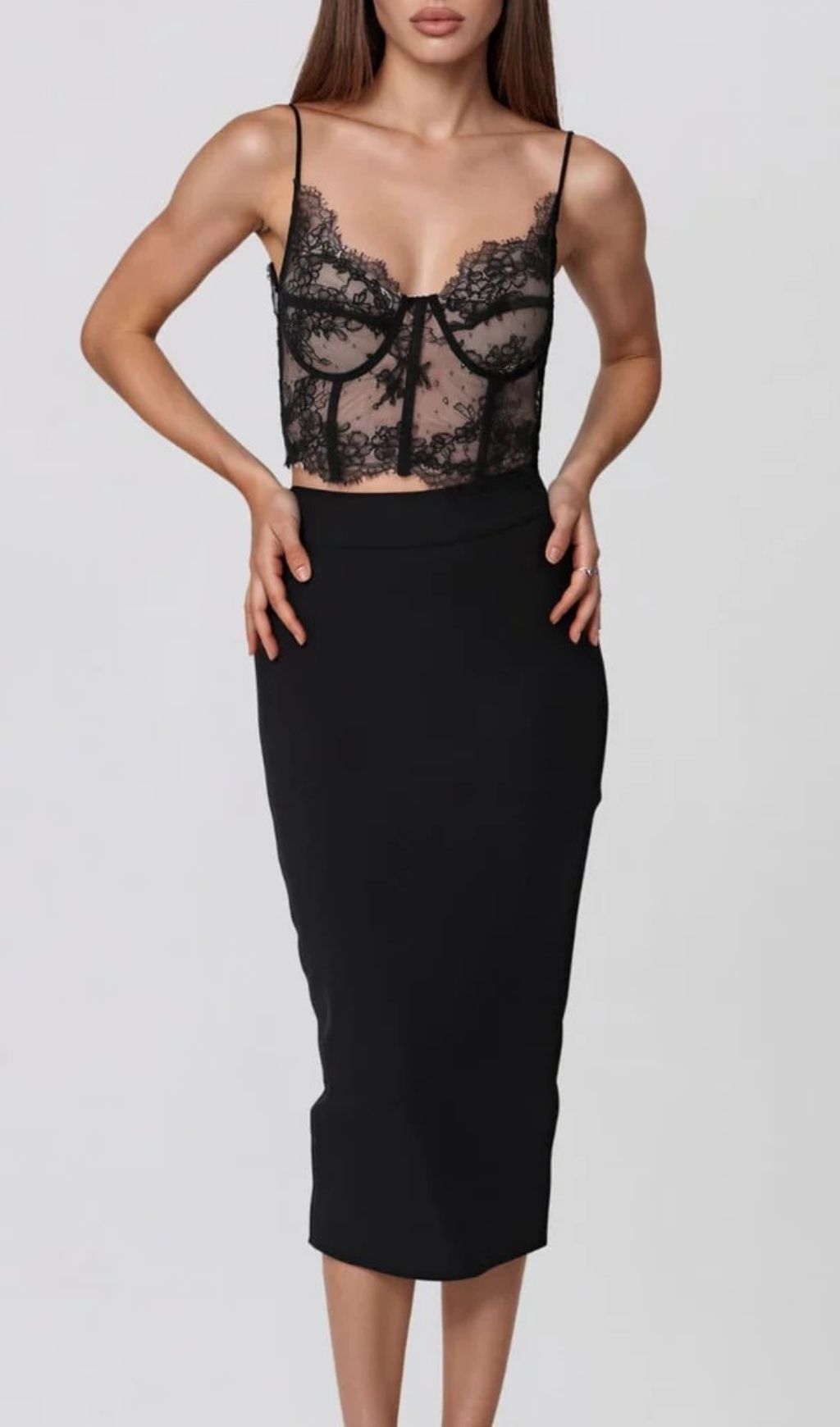 Peylor Spaghetti Lace Top
