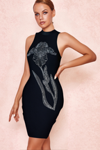Flowering Girl Women Crystal-Embellished Mini Dress