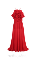 Flowering Girl Women winifred 3d flower strap maxi dress in red