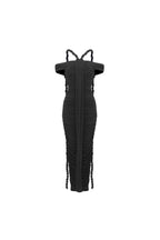 Flowering Girl Women Bandage Off Shoulder Maxi Dress In Black
