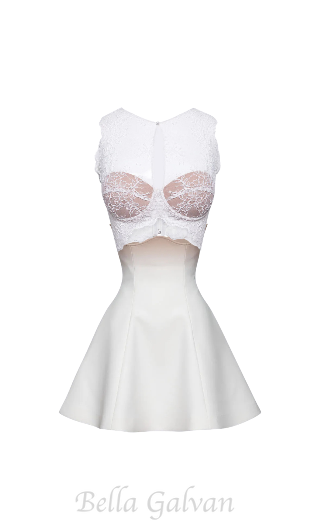 Flowering Girl Women nude ombre off-white under-bust corset mini skirt set