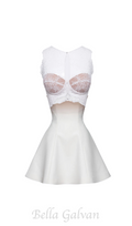 Flowering Girl Women nude ombre off-white under-bust corset mini skirt set