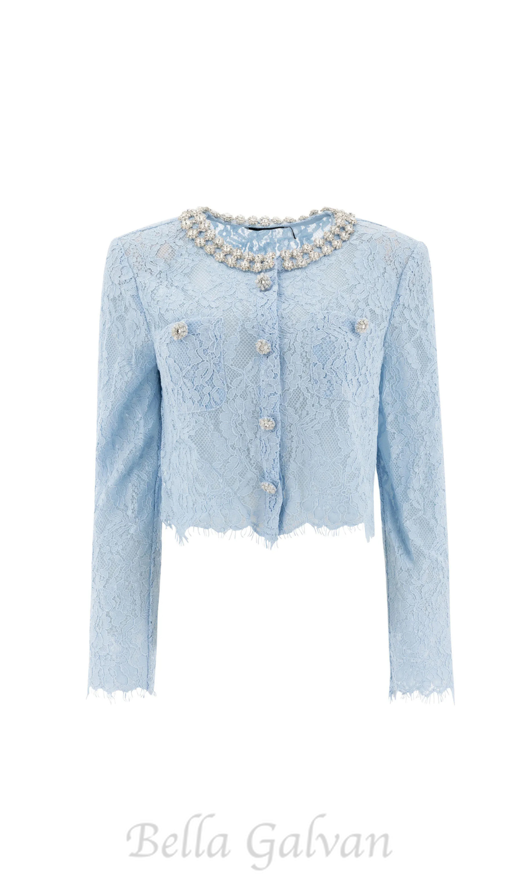 Flowering Girl Women carol lace embellished top in blue