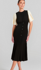 Flowering Girl Women beulah knit midi dress in black