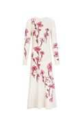 Flowering Girl Women odette stretch knit maxi dress in ecru multi