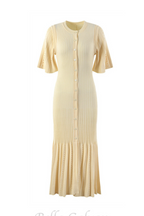 Flowering Girl Women Menia knit Midi Dress in beige