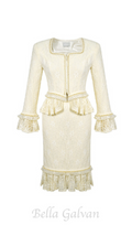 Flowering Girl Women lace top bodycon skirt suit in ivory