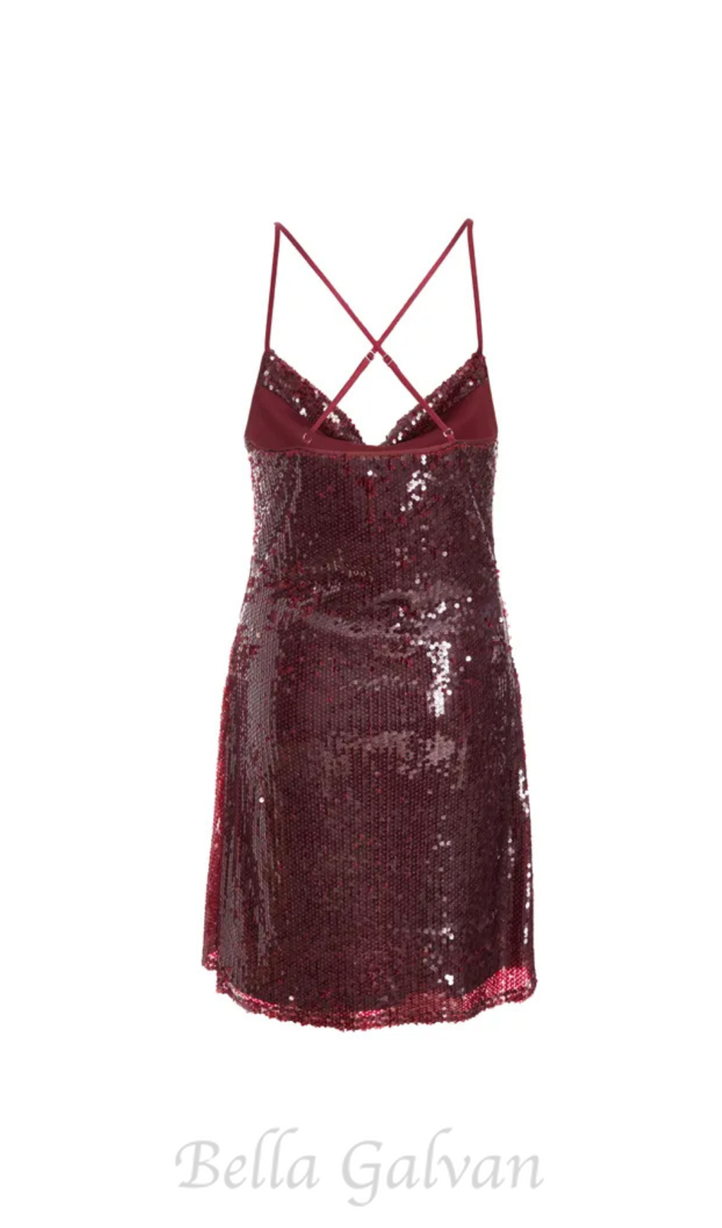 Flowering Girl Women stephanie wine sequin mini dress