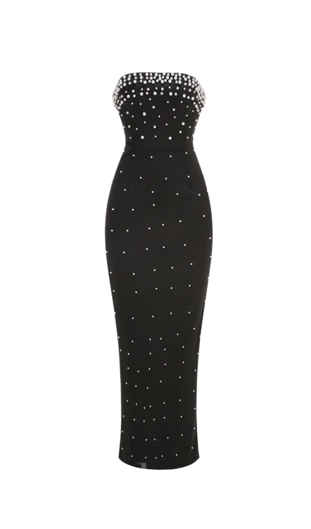 Flowering Girl Women pearl-embellished strapless gown in black
