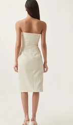 Flowering Girl Women Noele white off-shoulder midi dress