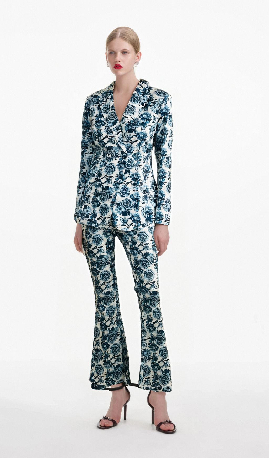 Flowering Girl Women Morgane floral-print jacket & trousers matching set