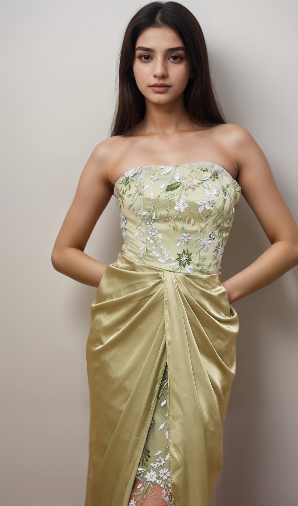 Flowering Girl Women Flavia floral-embroidered panelled maxi dress