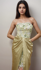 Flowering Girl Women Flavia floral-embroidered panelled maxi dress