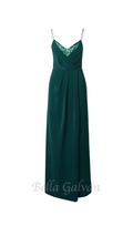 Flowering Girl Women crystal embellished pleated maxi dress in green