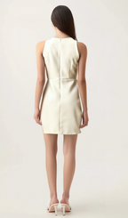 Flowering Girl Women Adrielle white flower-motif puff mini dress