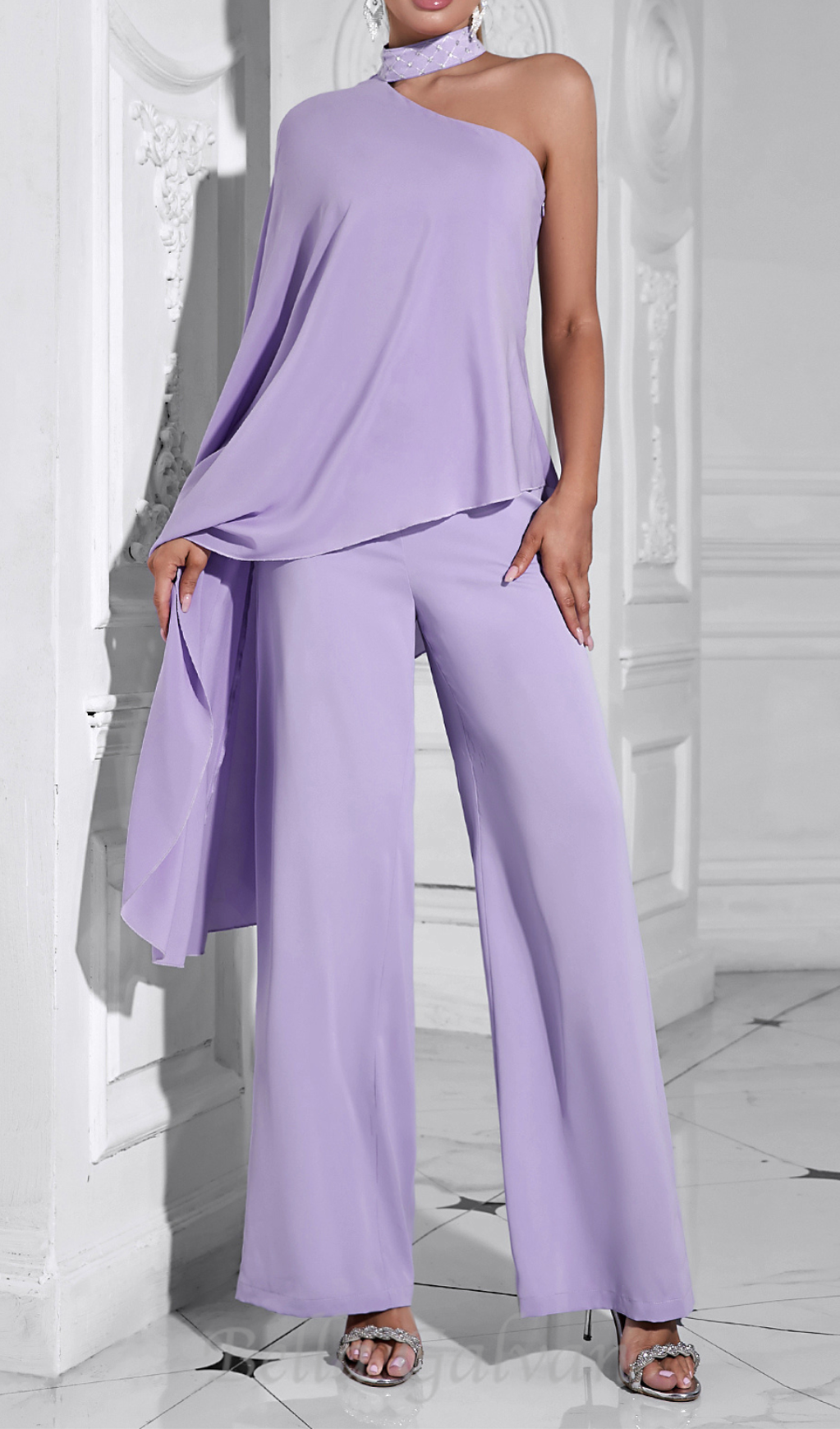 Flowering Girl Women halter shawl jumpsuit in purple
