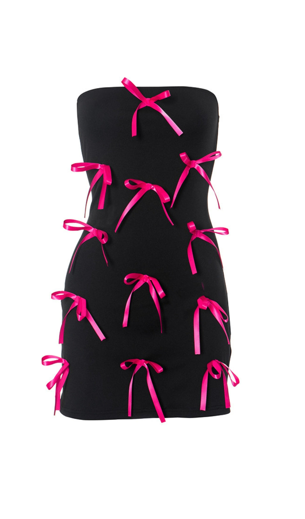 Flowering Girl Women Strapless Bow Mini Dress