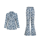 Flowering Girl Women Morgane floral-print jacket & trousers matching set