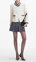 Flowering Girl Women tweed jacket in white
